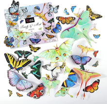LET&#39;S RESIN Realistic Paper Butterfly Moth,46 Pcs Double-Sided Faux Butterfly,Vi - £15.59 GBP