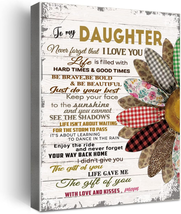 Gifts for Daughter -Hangable Canvas Poem Prints Framed Poster Wall Art for Daugh - £24.42 GBP