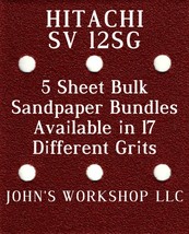 HITACHI SV 12SG - 1/4 Sheet - 17 Grits - No-Slip - 5 Sandpaper Bulk Bundles - $4.99