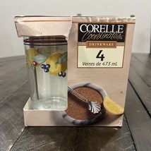 CORELLE New Glasses Iced Tea Boxed VTG 9.5&#39; &quot;ABUNDANCE&quot; Farmhouse 16oz. ... - $55.56 CAD
