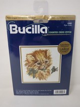 Bucilla Beginners Counted Cross Stitch Kit Kitten Cat Purrfect 42003 5&quot; ... - $8.93