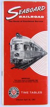 April 1967, Seaboard Railroad Time Tables Brocure with Florida Map of Ra... - $9.00