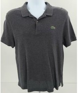 LaCoste Live Youth Grey Short Sleeve Logo Polo Shirt Size 6 - £22.49 GBP