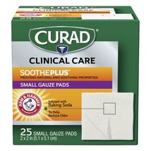 Curad SoothePlus Gauze Pads with Arm &amp; Hammer Baking Soda, 2&quot; x 2&quot;, 25 c... - €4,02 EUR