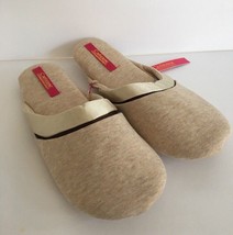 Women&#39;s Slippers House Catherine Malandrino Size L 9-10 Beige W GoldTrim... - $19.68
