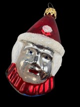 Vintage Christmas Ornament 3&quot; Elf Head Mercury Glass Tree Decor Damaged - $9.00