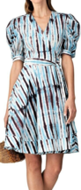 Diane Von Furstenberg DVF Midi Dress Indra Sz- S Tie Dye Rain  100% Cotton - £94.87 GBP