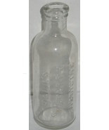 Vtg Hall&#39;s Catarrh Medicine Glass Bottle Apothecary Prop Vase Barn Dig D... - £6.96 GBP