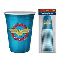 Wonder Woman 20 Pack Disposable Blue Cups Blue - $16.98