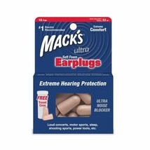 Mack&#39;s High Performance Ultra Soft Foam Earplugs - Pack of 10 Pairs  - £12.78 GBP