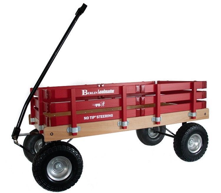 Primary image for HEAVY DUTY LOADMASTER RED WAGON - Beach Garden Utility Cart AMISH MADE in USA