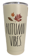 Rae Dunn Autumn Vibes Tumbler Drinking Cup Leaf Insulated Stainless Steel Fall - £17.57 GBP