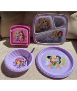 Disney Princesses Tinkerbell Melamine Kids Plates Child Dishes Bowl Food... - £17.51 GBP