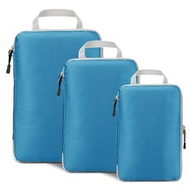 Travel Compressible Packing Cubes  Waterproof Storage Bag Travel Foldable Suitca - £53.48 GBP