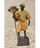 Department 56 African Man Holding Torch Taper Candle Holder Figurine - £17.32 GBP