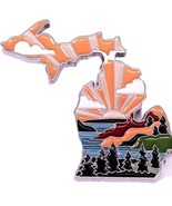 Michigan Metal Enamel Pin - New! Michigan US State Pin, Lapel Pin - €6,03 EUR