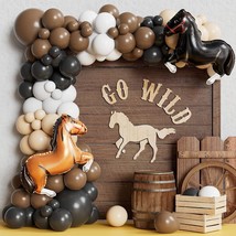 Western Cowboy Party Decorations,Horse Racing Balloon Arch Garland Kit,136Pcs Bl - £24.04 GBP