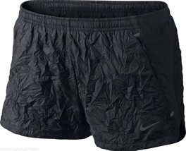 Nike 2.5&quot; Luxe Textured Womens  Running Shorts Black 589083 Soccer  Sz M... - $362.01 MXN