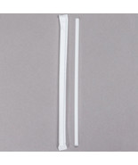 1000 5 3/4&#39;&#39; Slim White Wrapped School Milk/Juice Straws - $4.96
