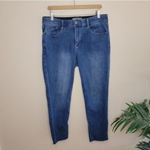 Wit &amp; Wisdom | Cropped Ankle Length Raw Frayed Hem Skinny Jeans size 12 - £26.57 GBP