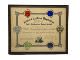 Antico Robert Raikes Alumni Domenica Scuola Diploma Pittsburgh Pa 1918 - £115.79 GBP