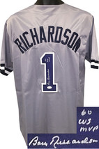 Bobby Richardson signed Gray TB Custom Stitched Pro Baseball Jersey 60 WS MVP XL - £77.28 GBP