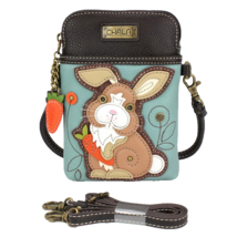 BUNNY RABBIT CELLPHONE CROSSBODY PURSE CHALA BLUE - $39.11