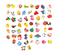 58 Piece Lot of Shoe Charms for Crocs Clogs Jibbetz Christmas Animals Characters - £25.63 GBP
