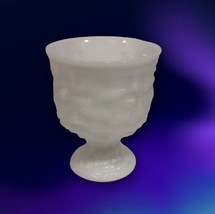 Vintage E O Brody Co Milk Glass Crinkled Textured Glass Large Vase M3000 - £16.65 GBP