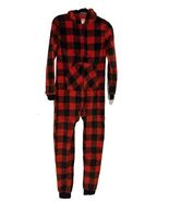 Cat &amp; Jack Fleece Pajama Union Suit Buffalo Plaid Red/Black KIds&#39; Size 14 - €16,21 EUR