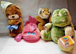 Applause Hand Puppets Snuggle Toy K&M Int Whale Frog Bear Tiger Lot of 4 Puppets - $15.84