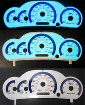 Fits 00-05 Chevy Cavalier w/ RPM In Kilometers 180kph White Face Glow Ga... - $29.69