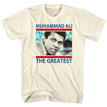Muhammad Ali The Greatest Young Portrait Men&#39;s T Shirt Stars Boxing Legend Ivory - £20.03 GBP+