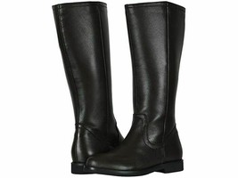 New David Tate Brown Black Leather Tall Comfort Boots Size 8 Ww 8.5 Ww Wide $210 - £95.73 GBP