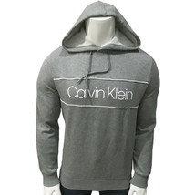 NWT CALVIN KLEIN MSRP $111.99 MEN&#39;S GRAY LONG SLEEVE HOODIE SWEATSHIRT S... - $53.54