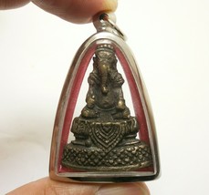 LORD GANESH BIG PENDANT REAL BLESSED 1960s HINDU GOD OF SUCCESS GANAPATI... - £52.24 GBP