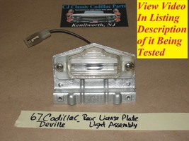 RESTORED 67 Cadillac Deville REAR BUMPER LICENSE PLATE LIGHT LAMP LENS H... - £78.89 GBP