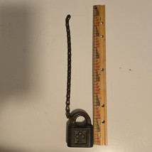Vintage Yale &amp; Towne Brass Padlock w/ Chain Stamford Conn USA NO KEY - $39.88 CAD