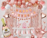 Rose Gold Birthday Party Decorations Kit for Women Girls, Foil Confetti ... - $27.91