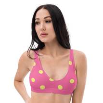 Autumn LeAnn Designs®  | Women&#39;s Padded Bikini Top,  Rose Pink with Yell... - $39.00