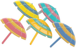 Eyelet Outlet Shape Brads 12/Pkg-Beach Umbrellas - $13.41