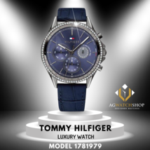 Tommy Hilfiger Mujer Cuarzo Correa Cuero Azul 39mm Reloj 1781979 - $121.90