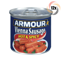 12x Cans Armour Star Hot &amp; Spicy Flavor Vienna Sausages | 4.6oz | Fast S... - £24.88 GBP
