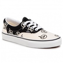 VANS Circle V Era Stark Black Off-White Canvas Lace-Up Shoes Mn&#39;s Unisex NEW - £53.87 GBP