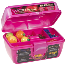 Worm Gear Fishing Plastic Tackle Box Pink - $28.85