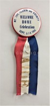 1946 antique WWII mt. joy florin pa WELCOME HOME CELEBRATION RIBBON PIN - $48.02