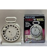 Carlton Cord N Reel Landline Phone Extension Walk &amp; Talk 50ft Cord - $19.59