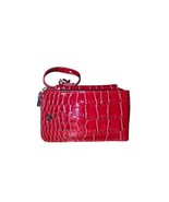 Disney Parks Mickey Mouse Wristlet Red Wallet Faux Croc Case D-Tech Trav... - $287.22 MXN