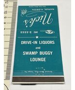Matchbook Cover  Nick’s Drive-In Liquors   Naples, FL  gmg Swamp Buggy L... - $17.35 CAD