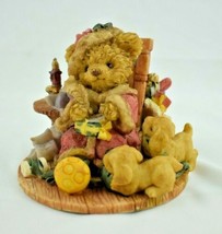 WBI Inc Teddy and Me Collection  Resin Bear with Puppies Figurine  #24713 (1993) - £17.17 GBP